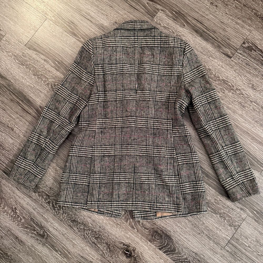 Madewell Women's Plaid Single-Button Blazer in Grey - Picture 10 of 10